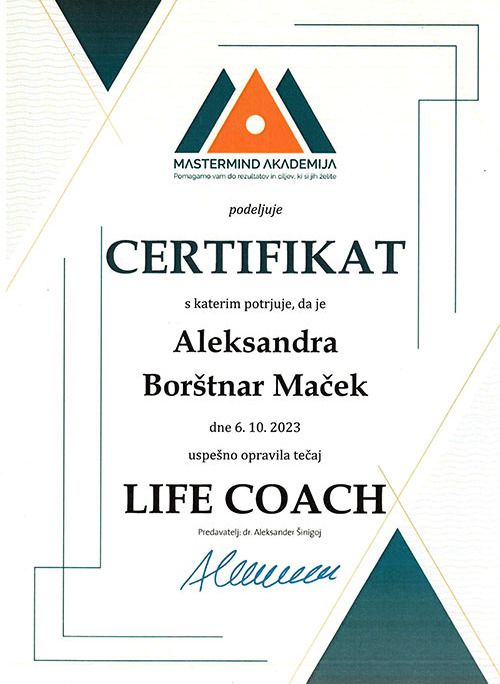 Aleksandra Borstnar Macek - Life Coach